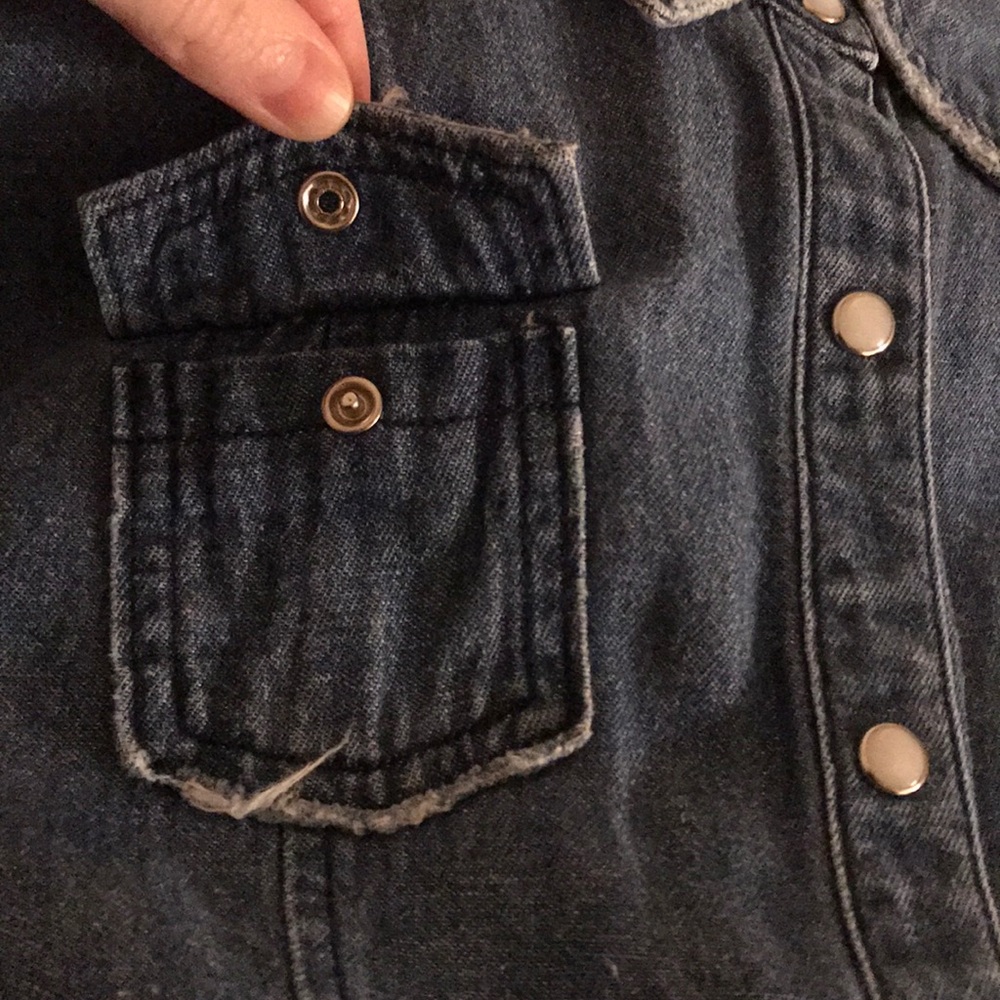 Justice Denim Button-up Top - Picture 6 of 6